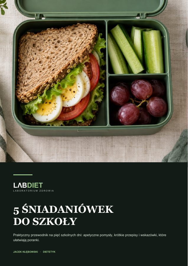 Okładka poradnika 5 śniadaniówek do szkoły na tablecie
