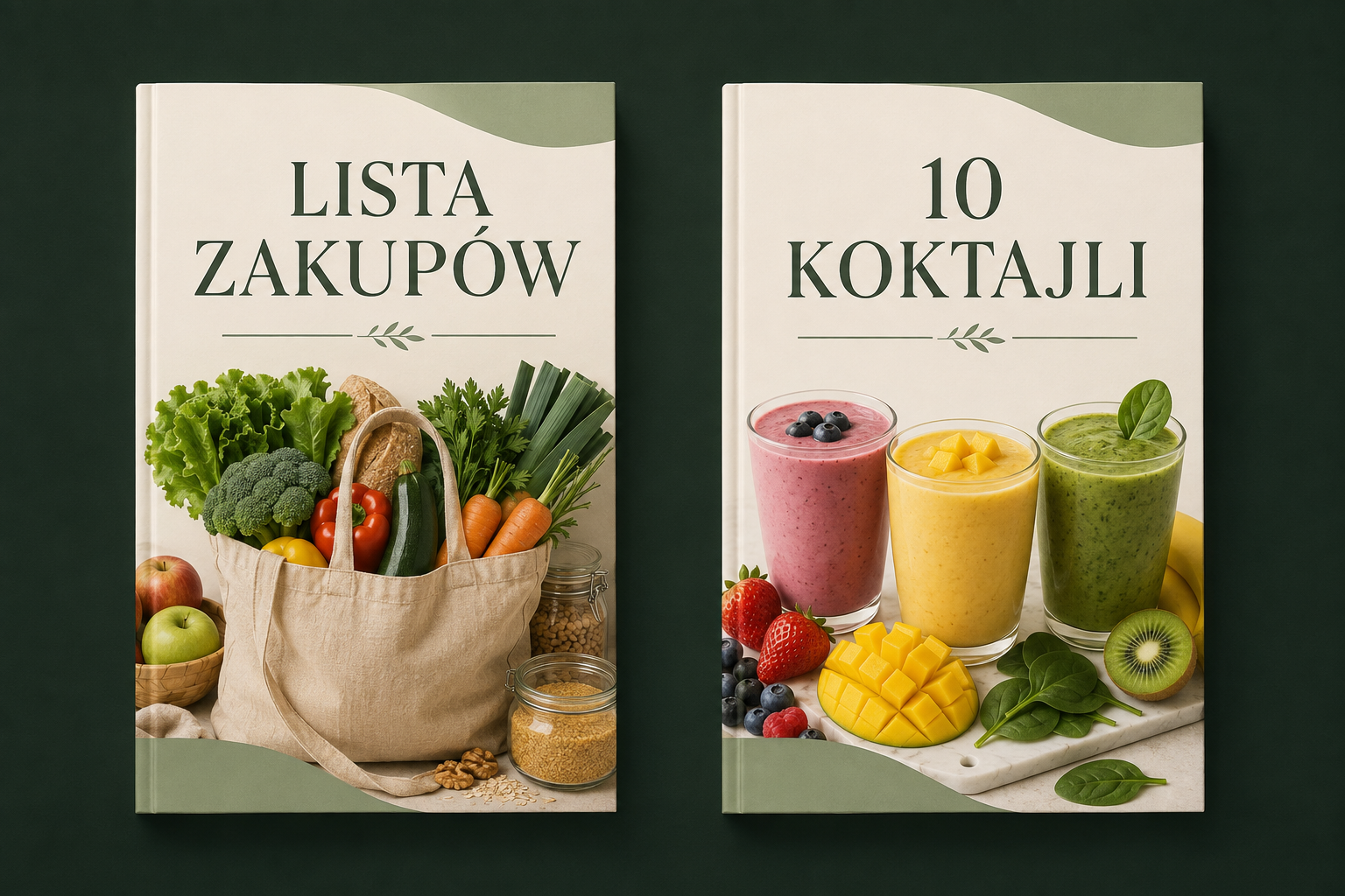 Nowe okładki bonusów: Lista zakupów i 10 koktajli